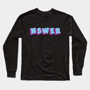 Nswer Nmixx fandom text typography | Morcaworks Long Sleeve T-Shirt